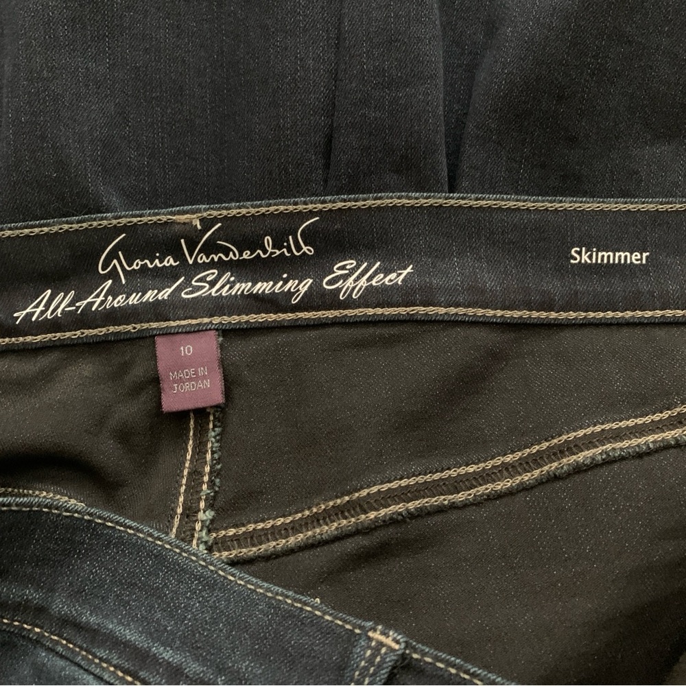 GV GLORIA VANDERBILT Women’s Capri Skimmer Jeans 10 Average NWT - Picture 7 of 13
